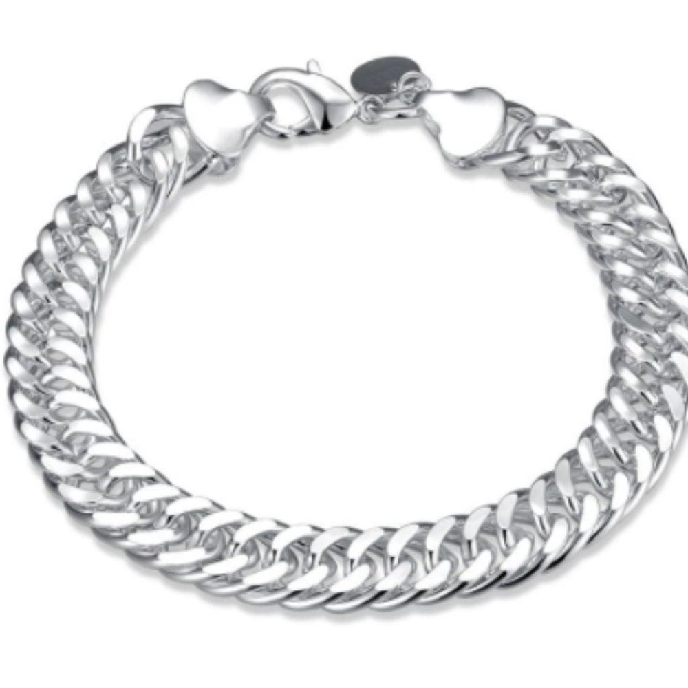 Silver Women or Men Chain Bracelet